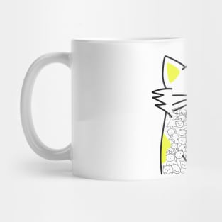 Cats Brighten Up My Heart (Yellow) Mug